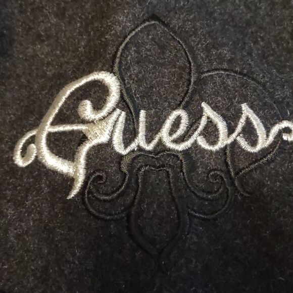 Guess Women's Sz S Classic Black Jacket double-breasted wool blend - Picture 7 of 12